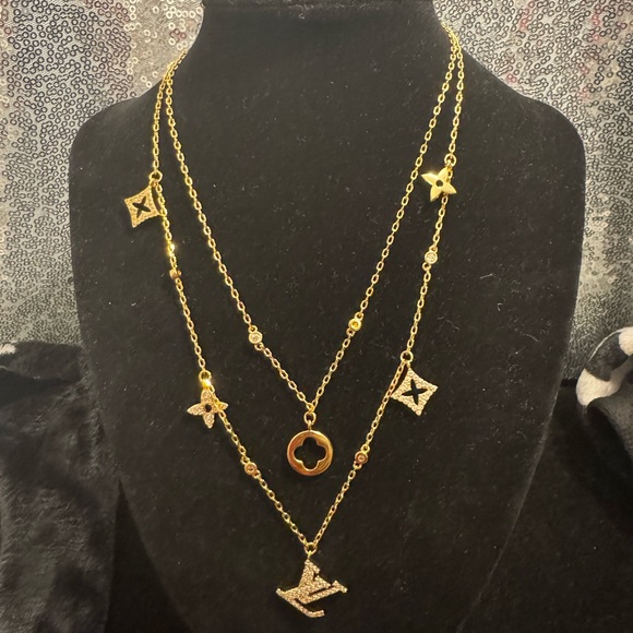 Louis Vuitton Jewelry - Louis Vuitton Monogram Gold Charm Necklace